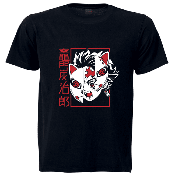 Demon Slayer Tanjiro Kitsune Mask T-shirt EZE