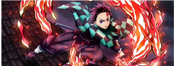 Demon Slayer Tanjiro Fire Breathing Desk Mat - Image 2
