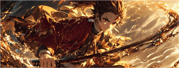 Demon Slayer Illustrated Tanjiro Desk Mat - Image 2
