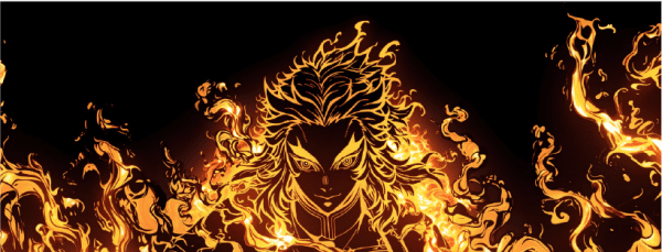 Demon Slayer Rengoku Fire Desk Mat - Image 2