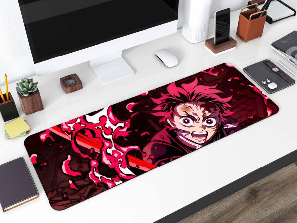 Demon Slayer Tanjiro Red Desk Mat